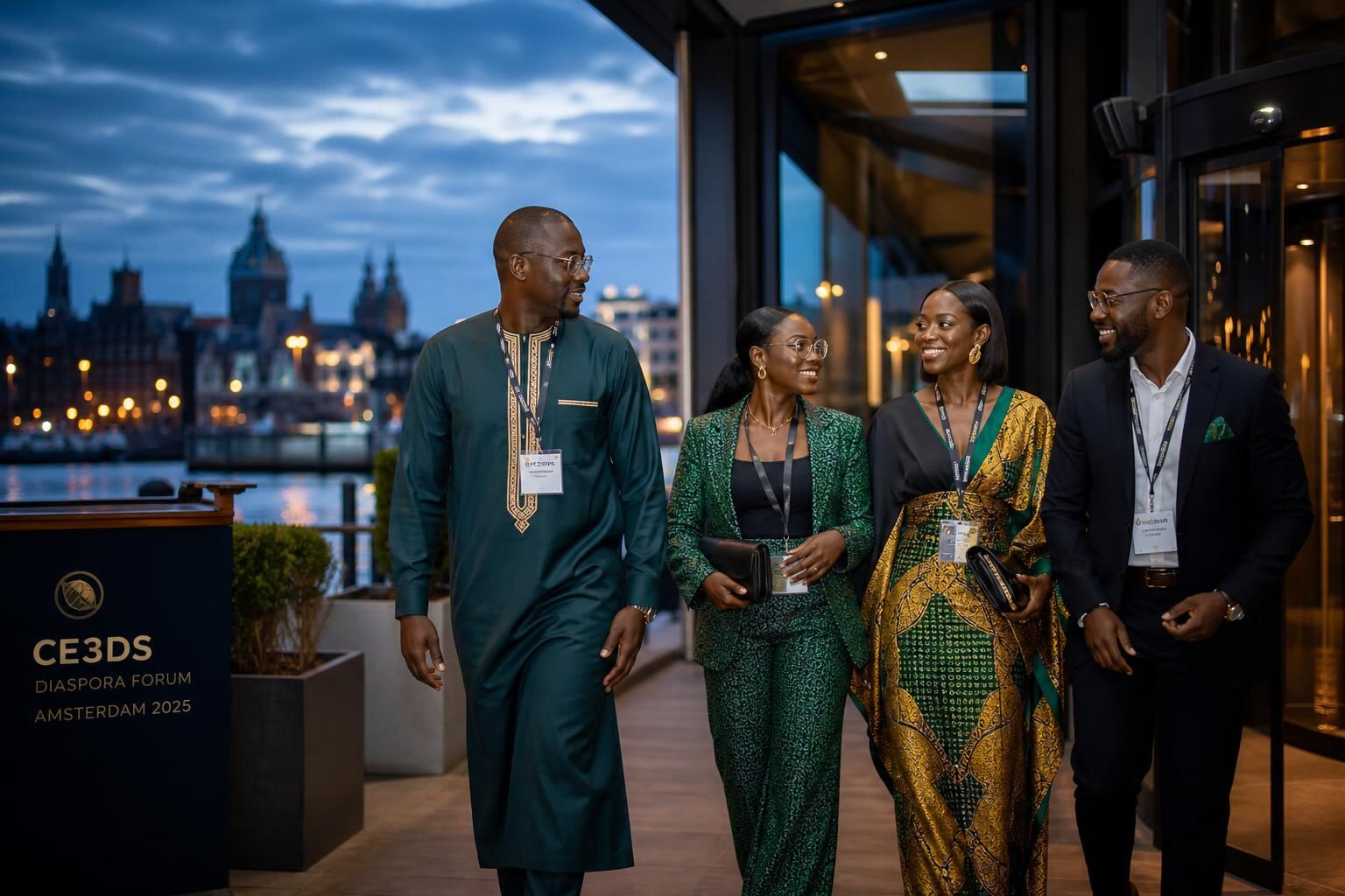 Participants sénégalais de la diaspora dans un cadre premium à Amsterdam pour le Forum CE3DS
